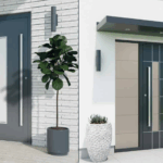 AluDoor+ Grey Glazed Entry Doors